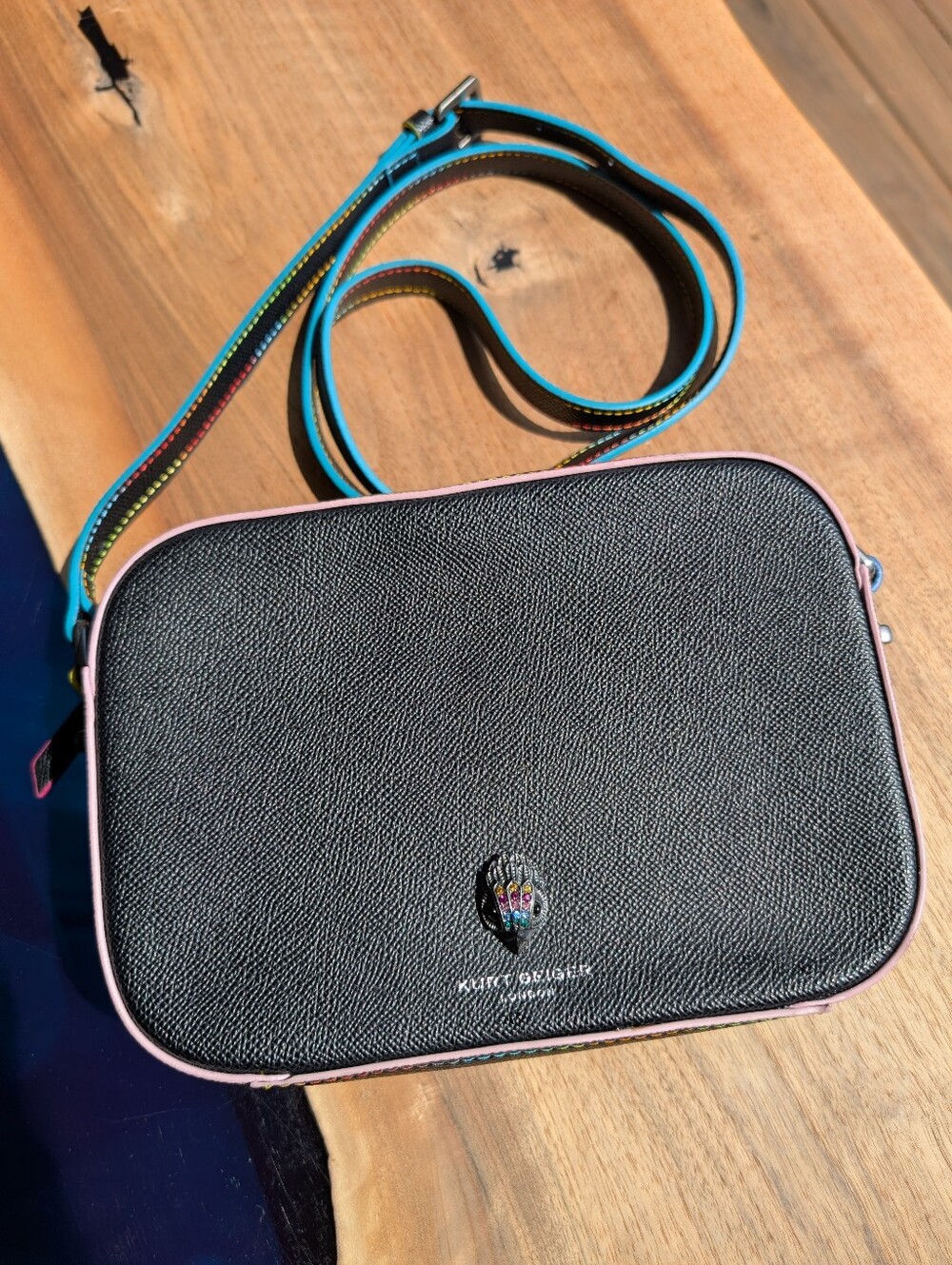 Kurt Geiger Black Rainbow Cross Body Bag 🌈